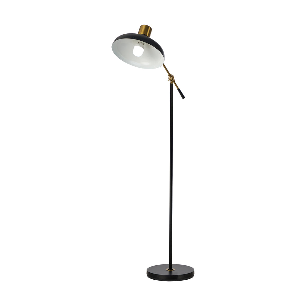 Floor Lamps Adjustable Height Standing Metal Frame Black