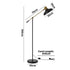 Floor Lamps Adjustable Height Standing Metal Frame Black