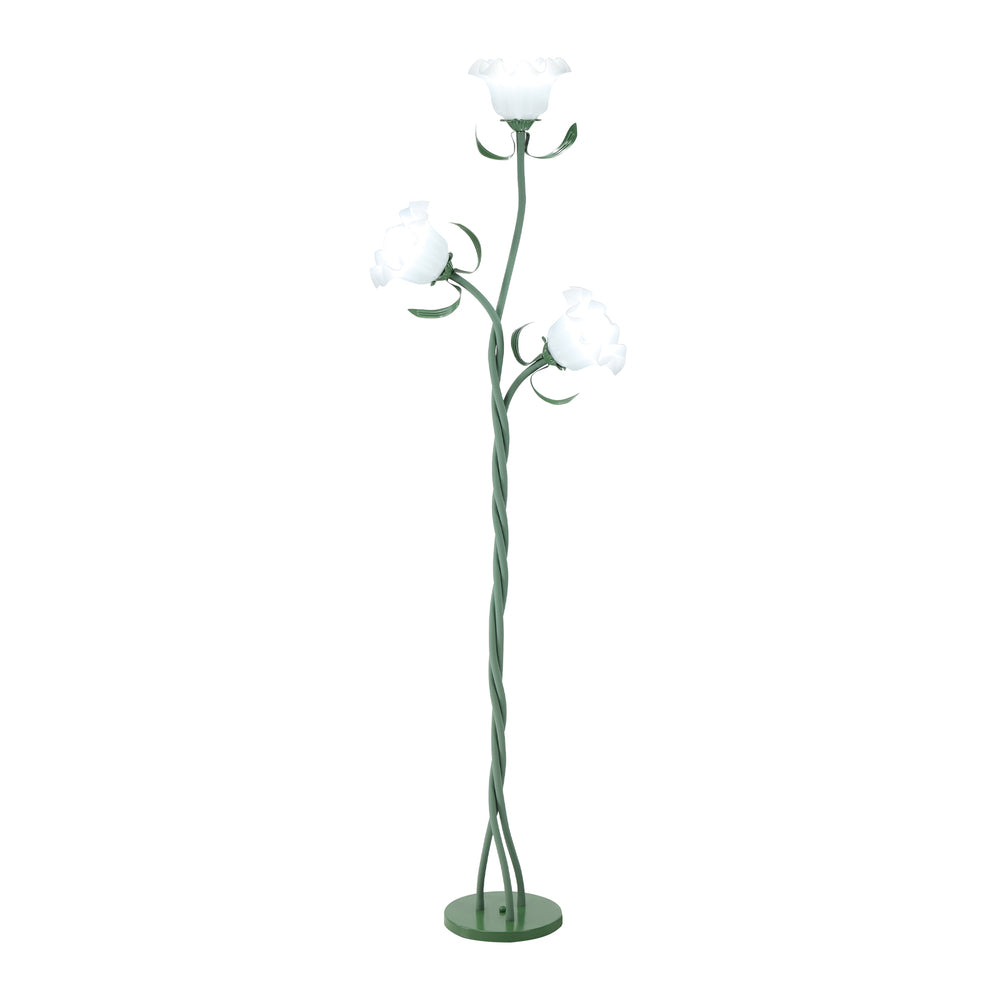 3-light Floor Lamps Metal Lamp Acrylic Shade