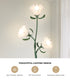 3-light Floor Lamps Metal Lamp Acrylic Shade