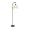 Retro Floor Lamps Standing Lamp Fabric Shape Metal Frame