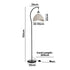 Retro Floor Lamps Standing Lamp Fabric Shape Metal Frame