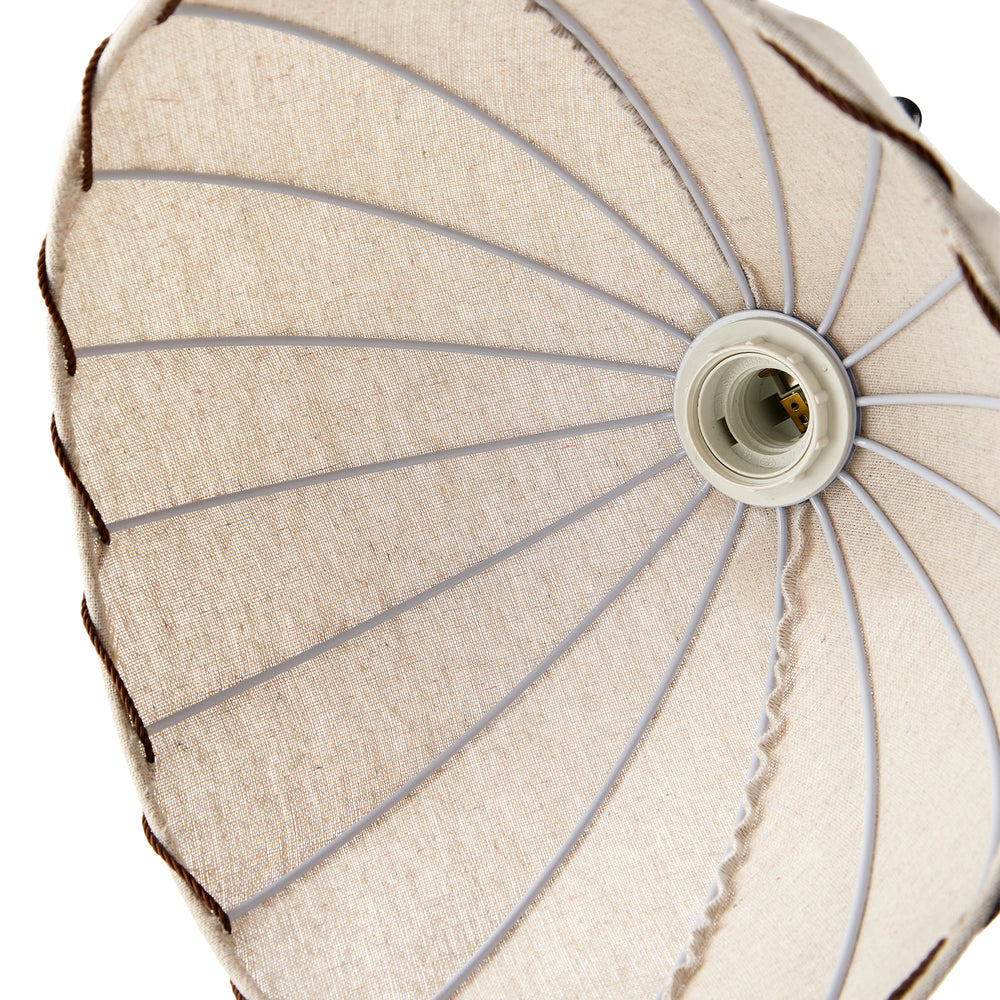 Retro Floor Lamps Standing Lamp Fabric Shape Metal Frame