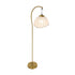 Retro Standing Floor Lamp in Golden Metal, Footswitch, 150cm Set