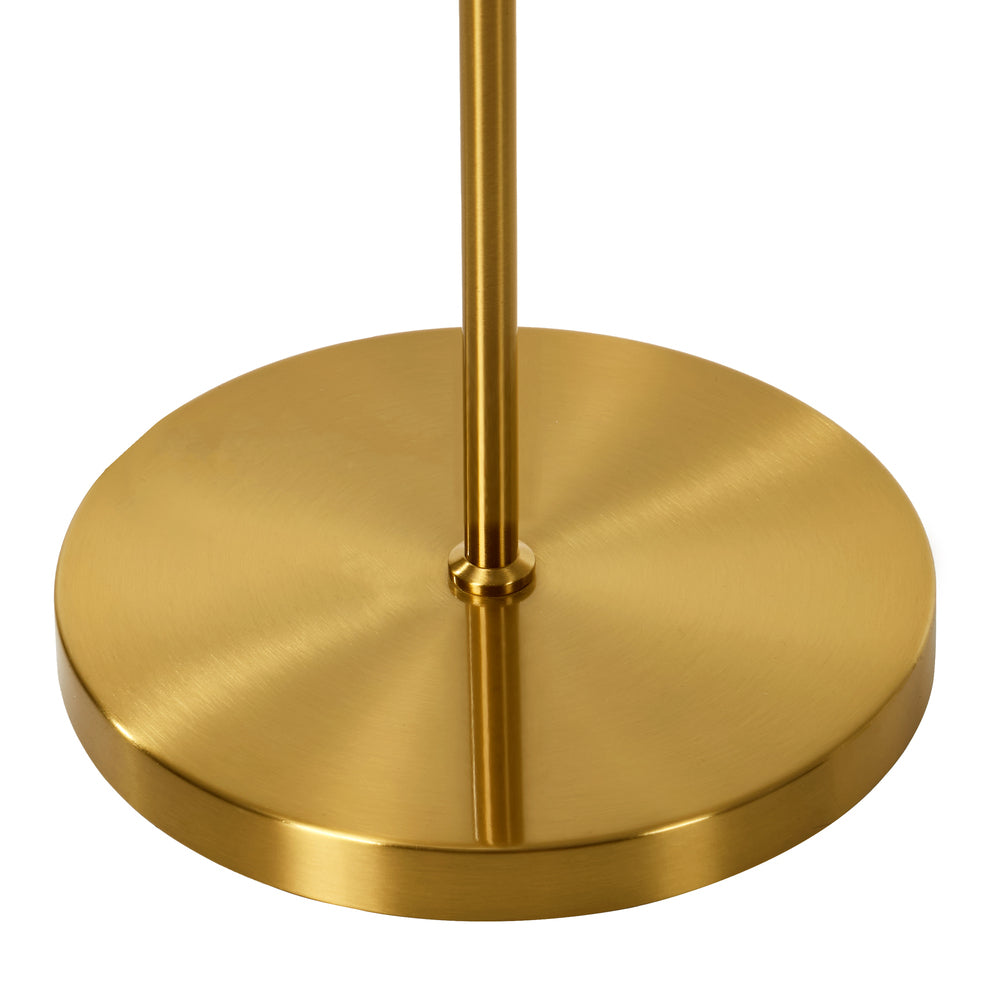 Retro Standing Floor Lamp in Golden Metal, Footswitch, 150cm Set
