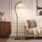 Standing Floor Lamp, Pleated Shade, Black Finish, 42x42x157cm E27