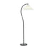 Standing Floor Lamp, Pleated Shade, Black Finish, 42x42x157cm E27