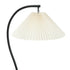 Standing Floor Lamp, Pleated Shade, Black Finish, 42x42x157cm E27