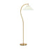 Standing Floor Lamp, Pleated Shade, Golden Finish, 42x42x157cm
