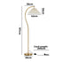 Standing Floor Lamp, Pleated Shade, Golden Finish, 42x42x157cm