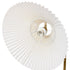 Standing Floor Lamp, Pleated Shade, Golden Finish, 42x42x157cm