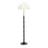 Oikiture Vintage Metal Floor Lamp 160cm, Fabric Shade Reading Lamp, Footswitch