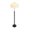 Oikiture Vintage Metal Floor Lamp 160cm, Fabric Shade Reading Lamp, Footswitch