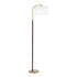 Oikiture Floor Lamp Metal Frame Plastic Shade Black & Gold