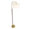 Oikiture Floor Lamp Metal Frame Plastic Shade Black & Gold
