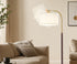 Oikiture Floor Lamp Metal Frame Plastic Shade Black & Gold