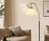 Oikiture Floor Lamp Arc Metal Frame Plastic Shade Black & Gold