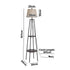 Floor Lamps Fabric Shade Standing Lamp with Display Shelf