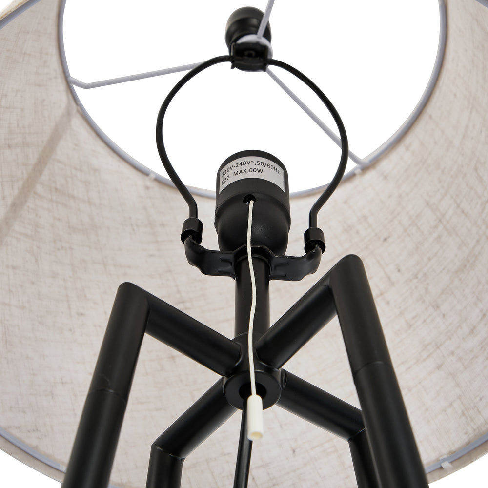 Floor Lamps Fabric Shade Standing Lamp with Display Shelf