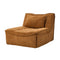 Oikiture Accent Chair Lazy Sofa Floor Couch Foam Pouffe Brown