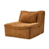Oikiture Accent Chair Lazy Sofa Floor Couch Foam Pouffe Brown