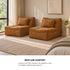 Oikiture Accent Chair Lazy Sofa Floor Couch Foam Pouffe Brown