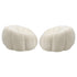 Oikiture 2x Bean Bag Floor Lounge Lazy Sofa Faux Rabbit Fleece Beige
