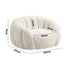Oikiture 2x Bean Bag Floor Lounge Lazy Sofa Faux Rabbit Fleece Beige