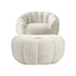 Oikiture 2x Bean Bag Floor Lounge Lazy Sofa Faux Rabbit Fleece Beige