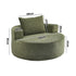 Oikiture Floor Chair Lounge Couch Lazy Sofa Corduroy Chaise Green