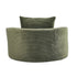 Oikiture Floor Chair Lounge Couch Lazy Sofa Corduroy Chaise Green