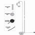 Floor Lamp Modern Industrial Standing Light with Clear Glass Shade, Silver Metal Tall Lamp for Living Room, Bedroom & Office, Anti-Tipping Weighted Base & Foot Switch (Bulb Not Included)