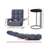 Artiss Floor Sofa Chair & Coffee Table Set, Swivel Lounge Recliner Side Tables