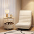 Artiss Floor Lounge & Round Coffee Table Side End Table with Charging Station Set