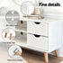 Artiss Sofa Bed Adjustable Floor Chair & TV Unit 120cm Entertainment Cabinet Set