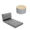 Artiss Floor Chaise Lounge & Ottoman Set – Adjustable Recliner + Storage Footrest