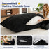 3-in-1 Bean Bag Chair for Living Room Convertible Floor Sofa Dark Grey