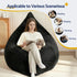 3-in-1 Bean Bag Chair for Living Room Convertible Floor Sofa Dark Grey