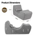 Chaise Lounge Chair Ergonomic S-Curve Floor Lounger Boneless Lounge Chairs Grey