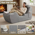 Chaise Lounge Chair Ergonomic S-Curve Floor Lounger Boneless Lounge Chairs Grey