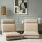 Artiss 2X Floor Sofa Chair Bed Linen Recliner Lounge Lazy Chair Beige