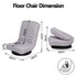 360° Swivel Floor Gaming & Lounge Chair with Foldable Design – Grey