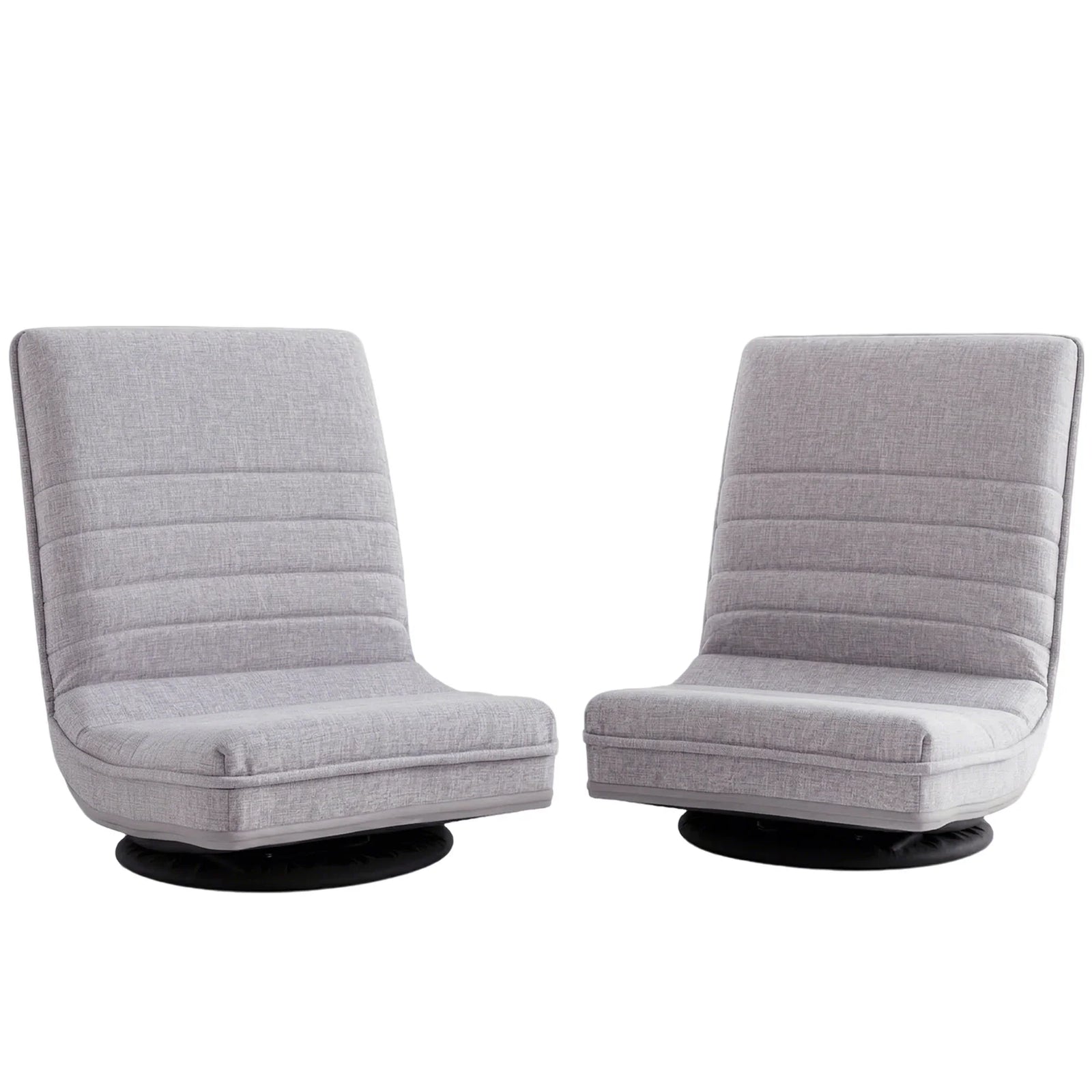 2 Swivel Floor Chair 360 Adjustable Foldable Lounge Seat Floor Sofa Chair Grey