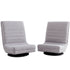 2 Swivel Floor Chair 360 Adjustable Foldable Lounge Seat Floor Sofa Chair Grey