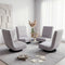 4PCS Swivel Floor Chair 360 Adjustable Foldable Lounge Seat Floor Sofa Chair Grey