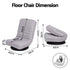 4PCS Swivel Floor Chair 360 Adjustable Foldable Lounge Seat Floor Sofa Chair Grey