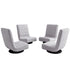 4PCS Swivel Floor Chair 360 Adjustable Foldable Lounge Seat Floor Sofa Chair Grey