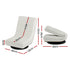 2XFloor Chair Lounge Sofa Swivel Foldable Linen White
