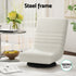 2XFloor Chair Lounge Sofa Swivel Foldable Linen White