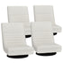 4XFloor Chair Lounge Sofa Swivel Foldable Linen White